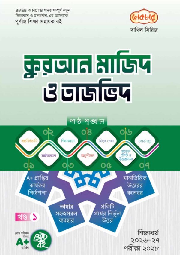 লেকচার দাখিল সিরিজ কুরআন মাজিদ ও তাজভিদ [ খণ্ড : ১-২ ] সহায়ক বই