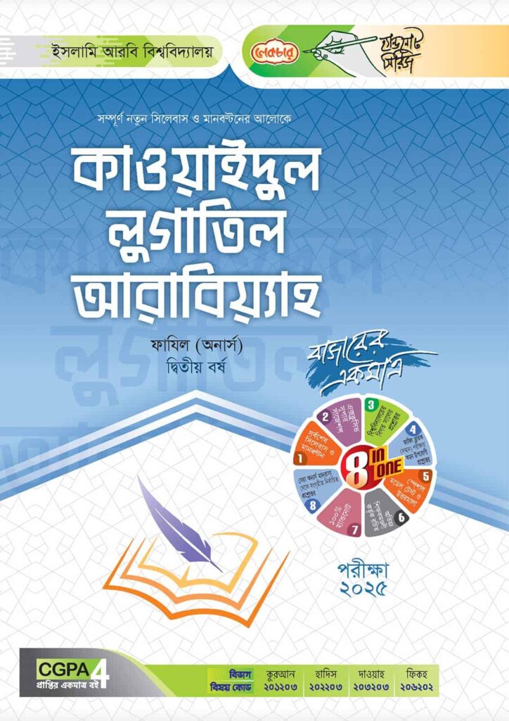 লেকচার ফাযিল কাওয়াইদুল লুগাতিল আরাবিয়্যাহ অনার্স দ্বিতীয় বর্ষ হ্যান্ড নোট [পরীক্ষা-২০২৫]